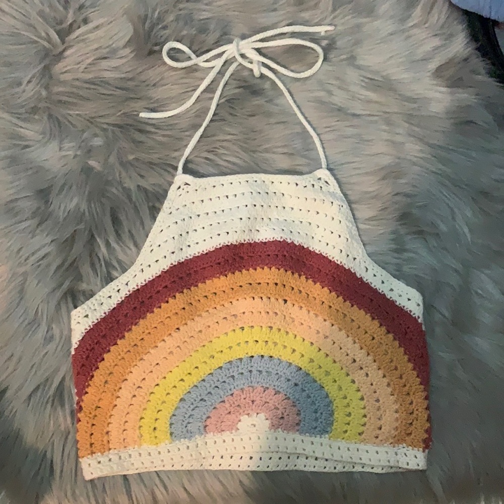 American eagle crochet crop top